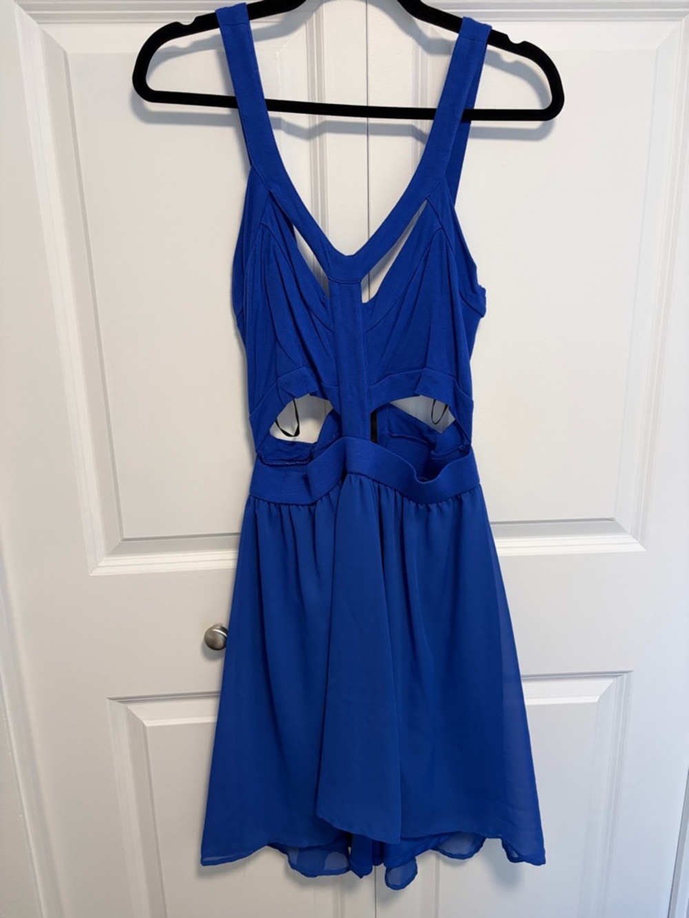 Material Girl - Royal Blue Cutout Dress